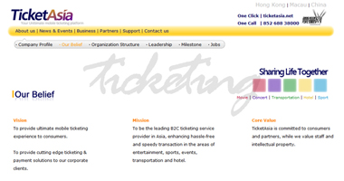 Web Design - TicketAsia